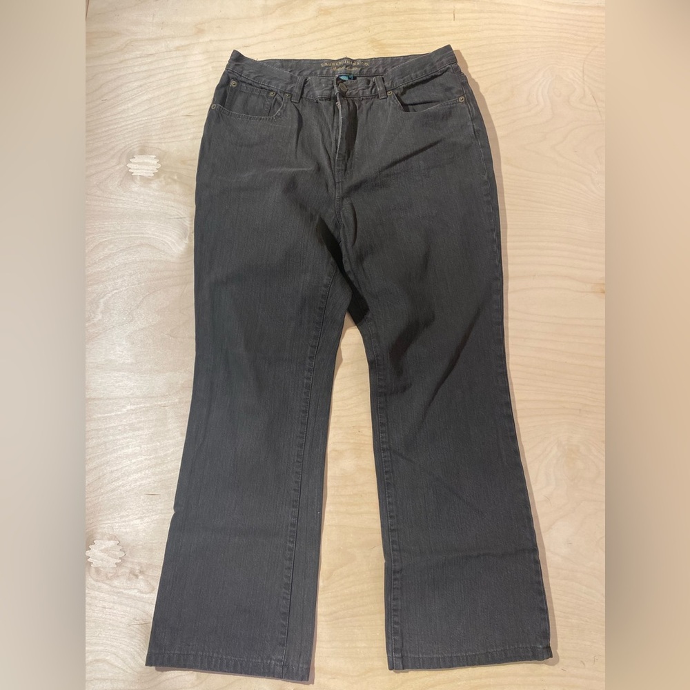 Ralph Lauren Women’s Charcoal Flare Jeans 12 (QQ) - Picture 3 of 9